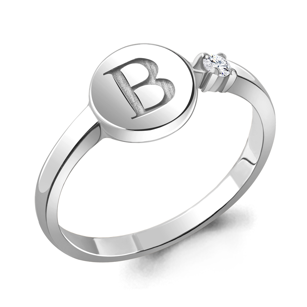 

Кольцо из серебра с фианитом р. 16,5 Aquamarine 68773А_925_р, 68773А_925_р