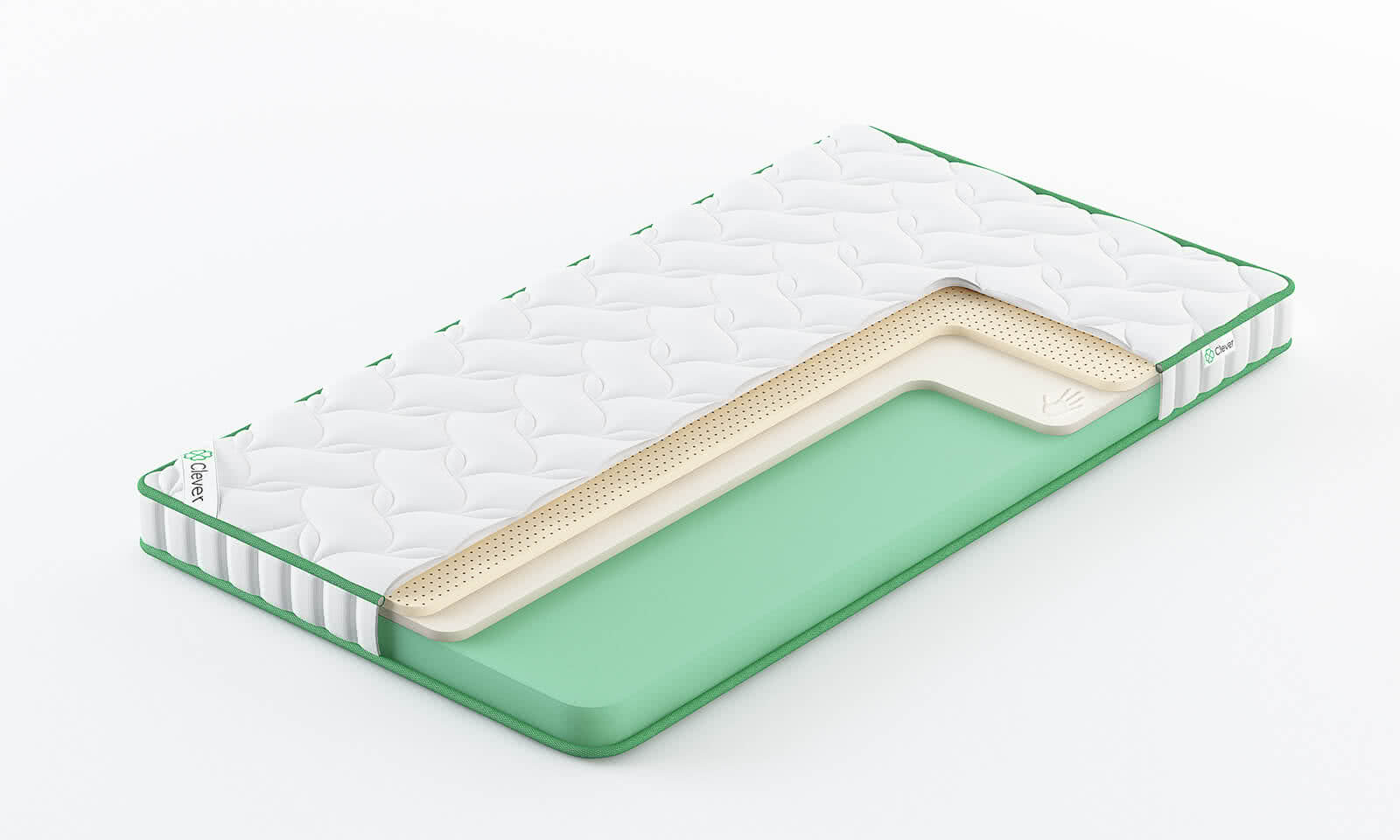 

Матрас Clever Wing Lite 105x205, Белый, WING LITE
