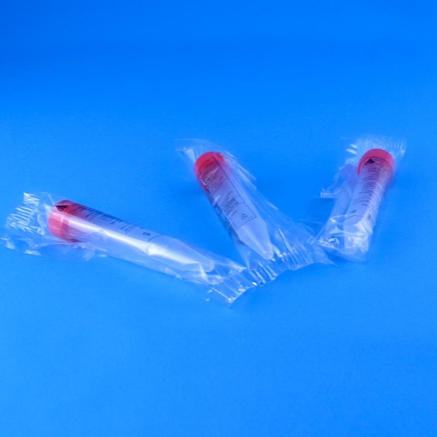 Пробирка коническая стерильная, 10 мл, с красной крышкой и с делениями, 100 шт/упак