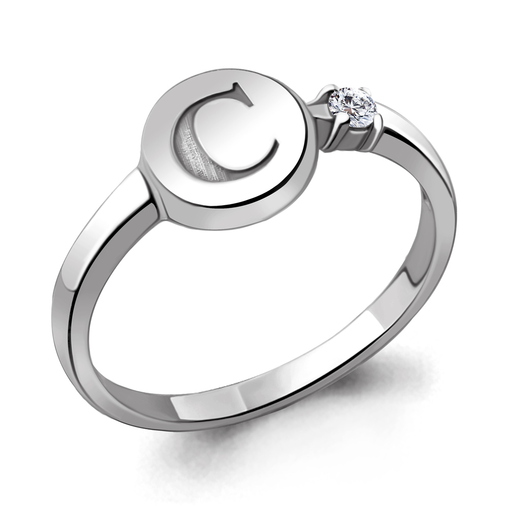 

Кольцо из серебра с фианитом р. 16,5 Aquamarine 68778А_925_р, 68778А_925_р