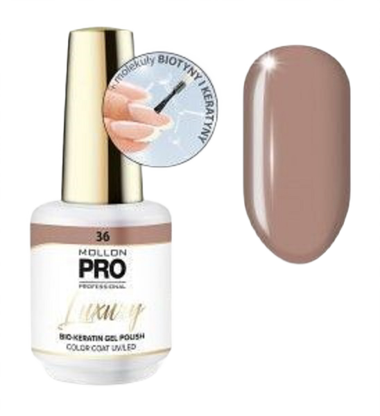 

Гель-лак Mollon Pro Luxury Color Coat №36 Irish Coffee, 8 мл, Серый, 36