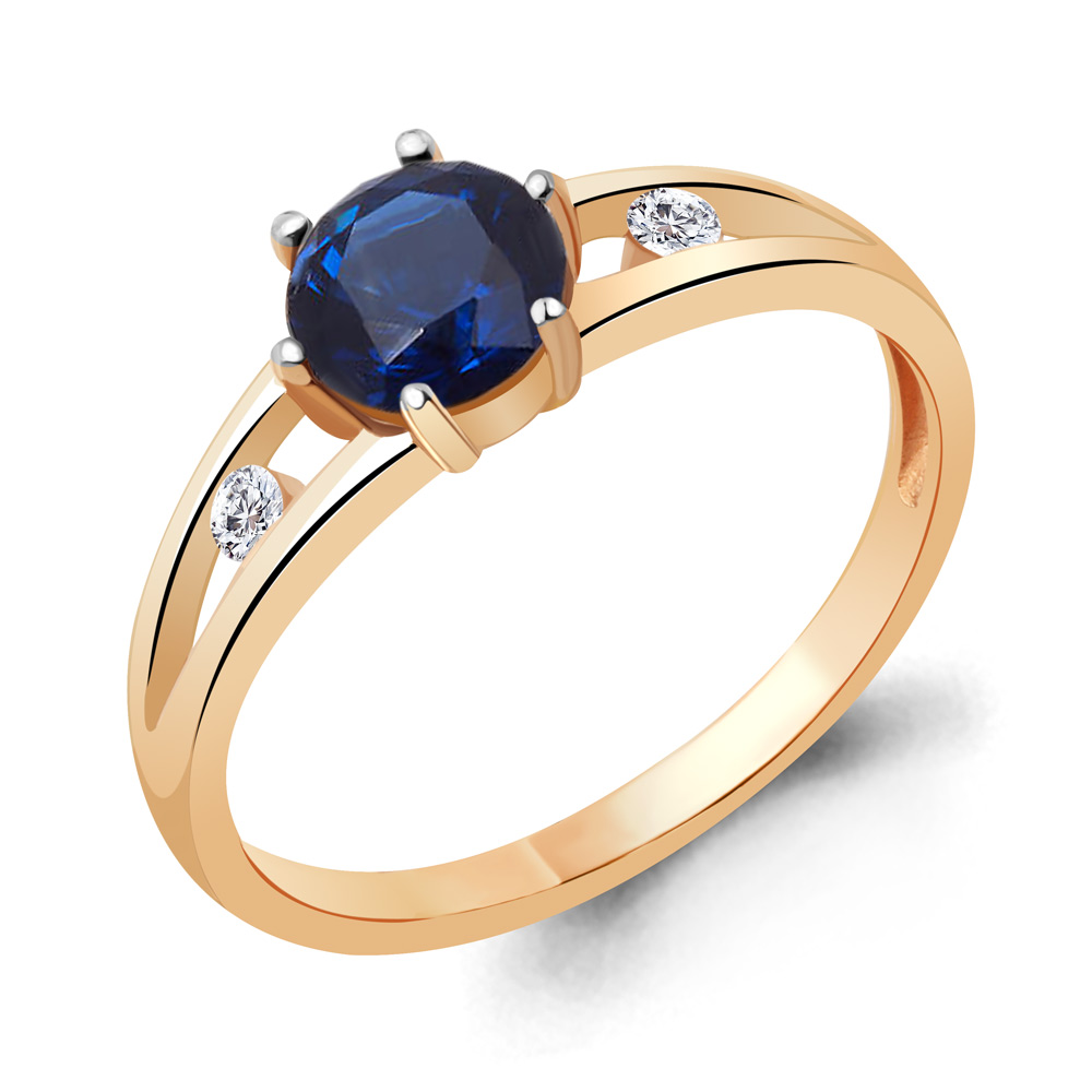 

Кольцо из серебра с сапфиром р. , Aquamarine 68784Б_925_з, 68784Б_925_з
