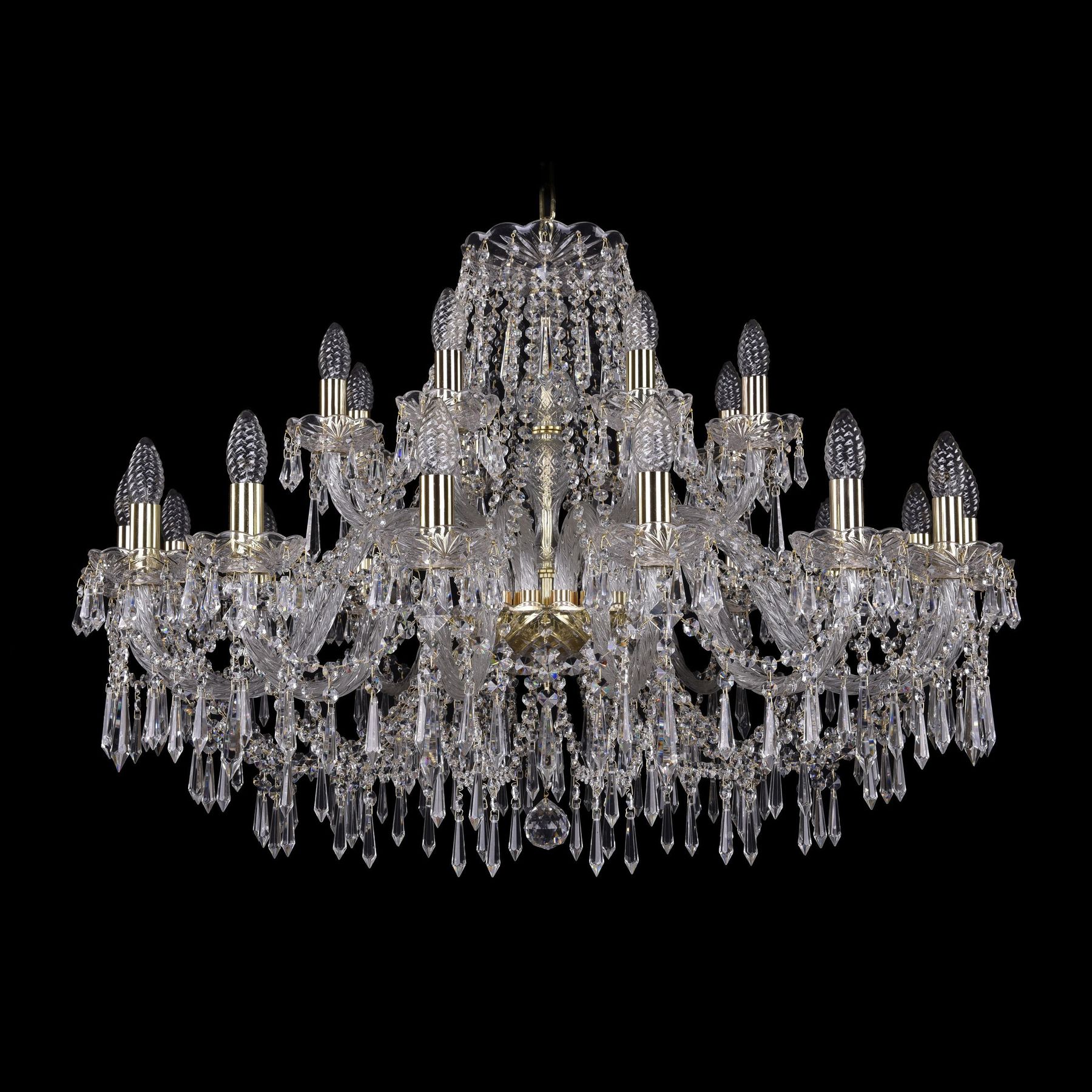 фото Хрустальная люстра 1403/16+8/360 g bohemia ivele crystal