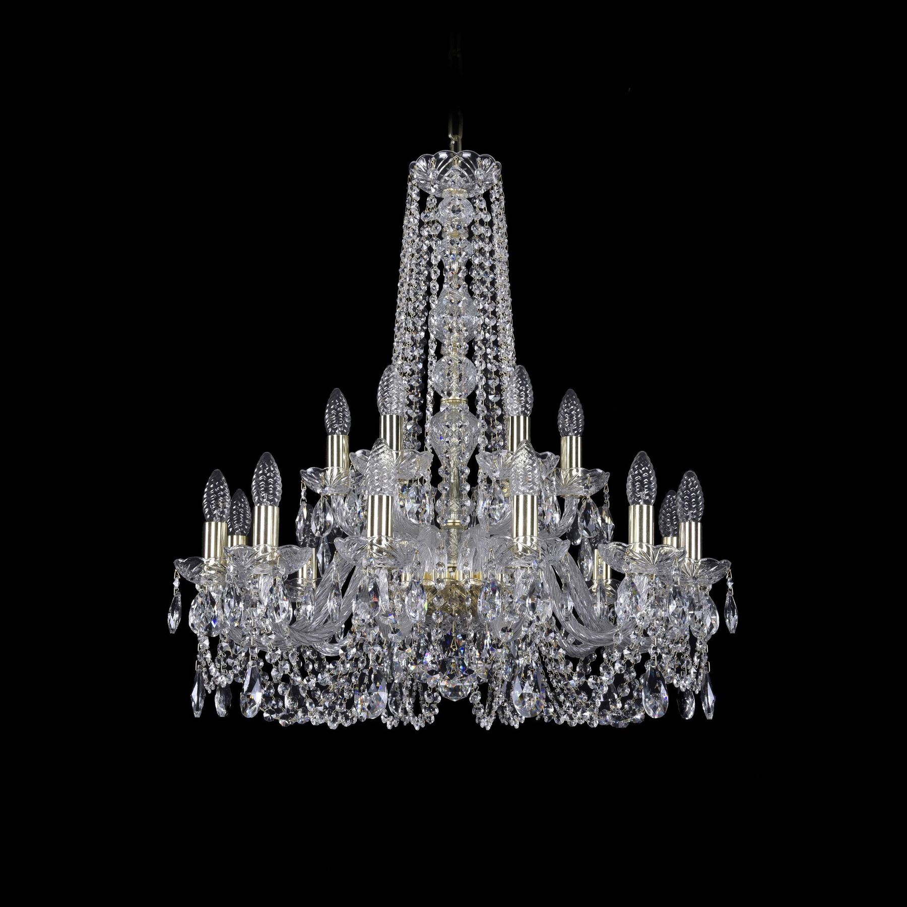 фото Хрустальная люстра 1402/12+6/240/h-75 g bohemia ivele crystal