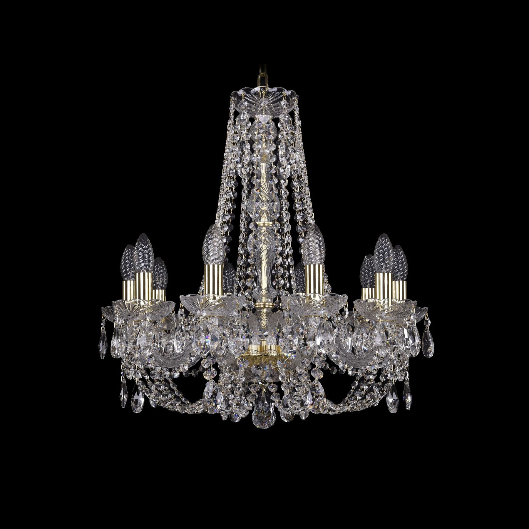 

Хрустальная люстра 1406/10/195/h-58 G Bohemia Ivele Crystal, 1406/10/195/h-58 G