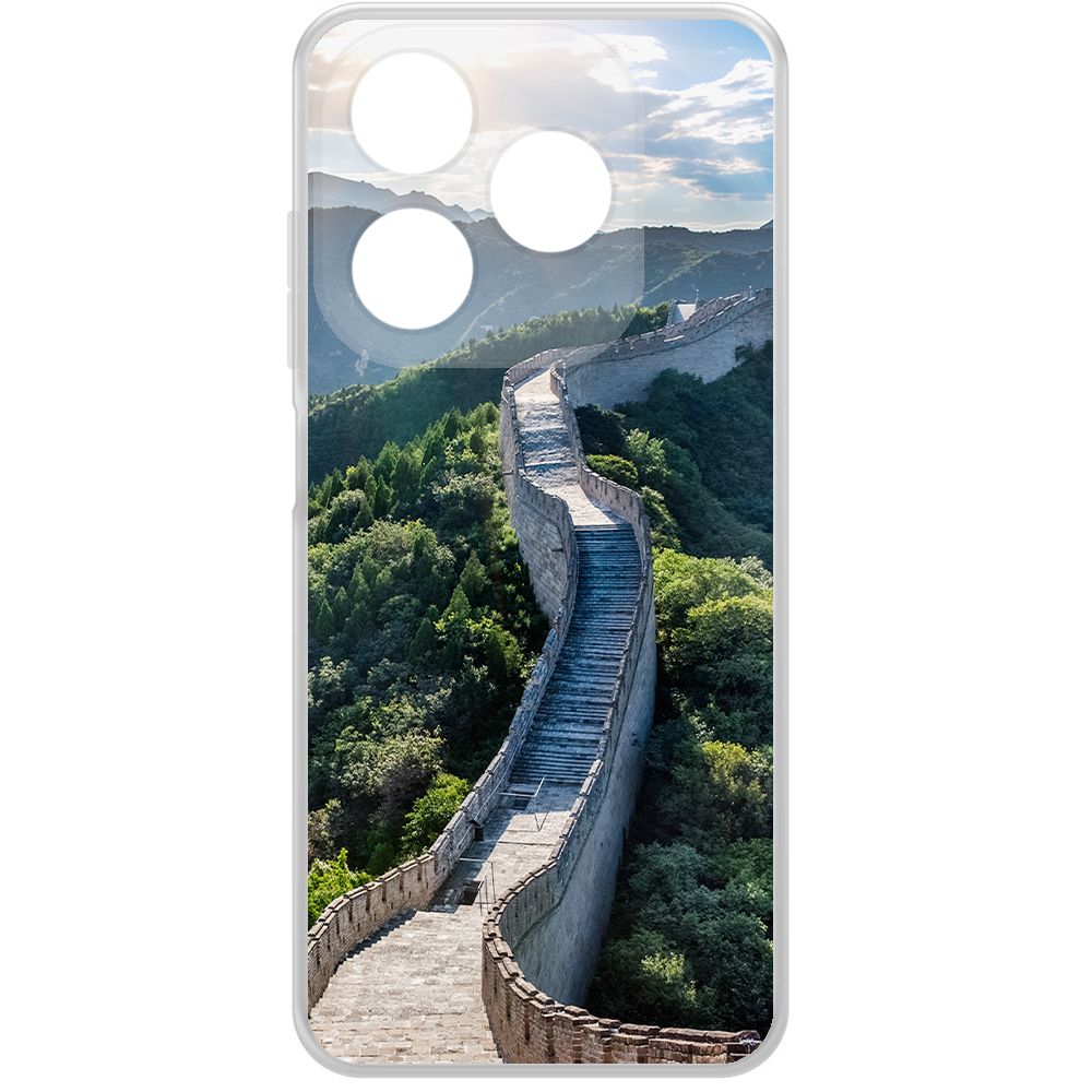 Чехол-накладка Krutoff Clear Case Китай, Великая Стена для TECNO Spark 20