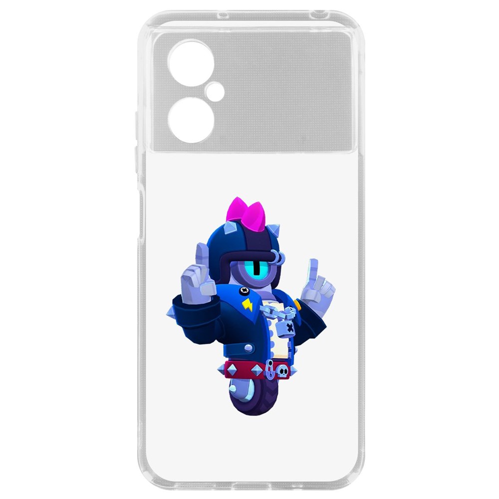 

Чехол-накладка Brawl Stars-Дикий Сту для Poco M4 5G, Прозрачный