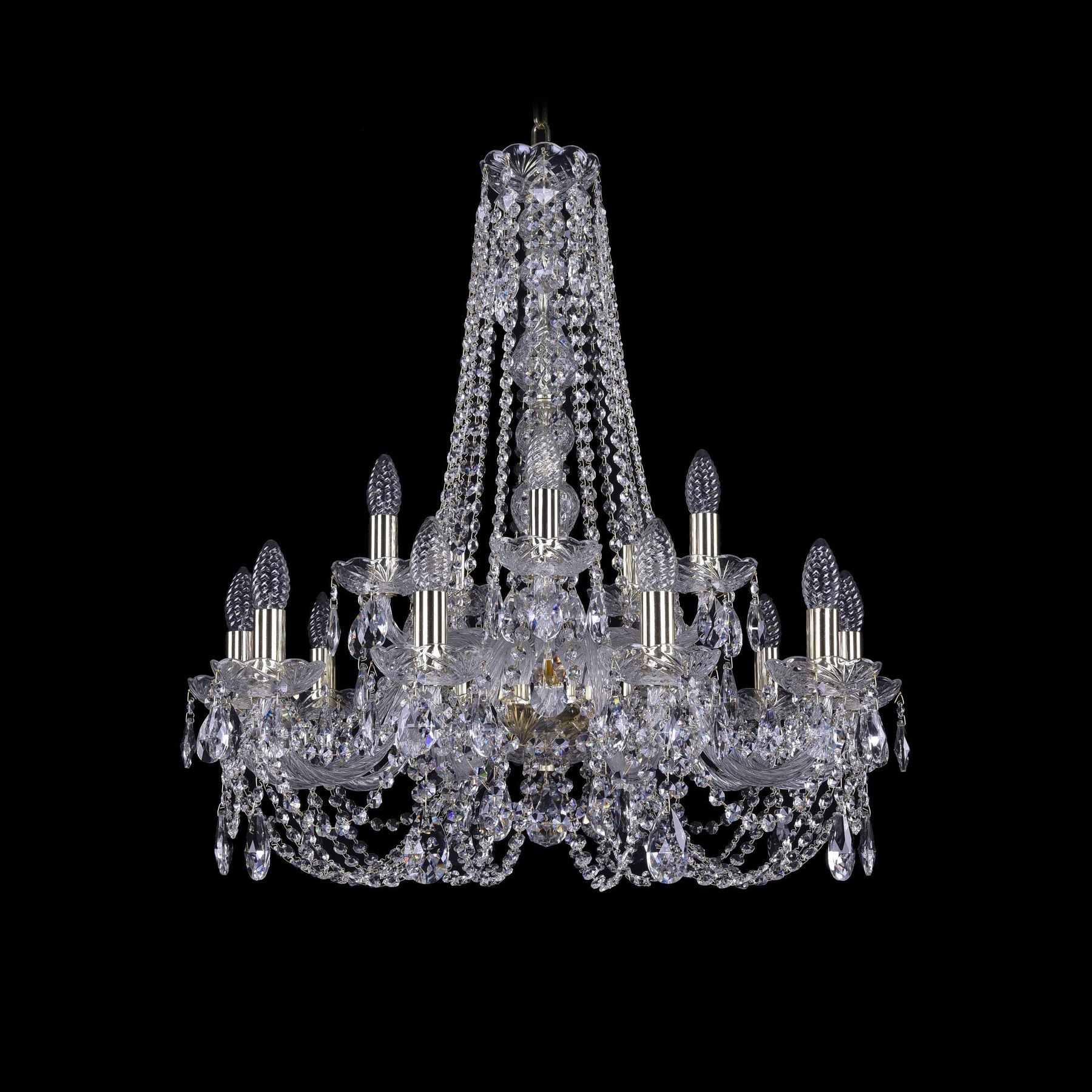 

Хрустальная люстра 1406/10+5/240/h-75 G Bohemia Ivele Crystal, 1406/10+5/240/h-75 G