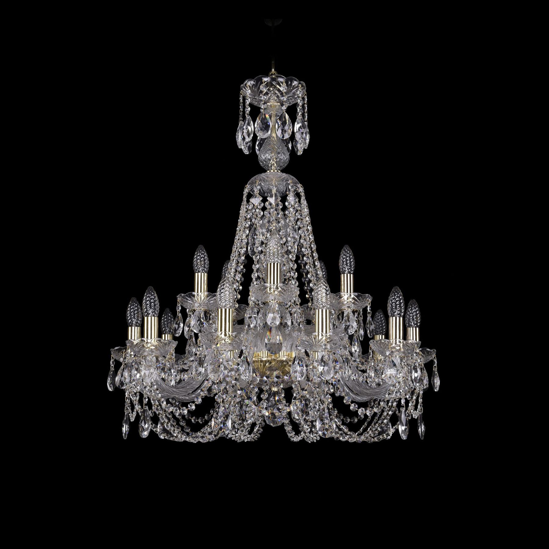 фото Хрустальная люстра 1406/10+5/240/xl-78 g bohemia ivele crystal
