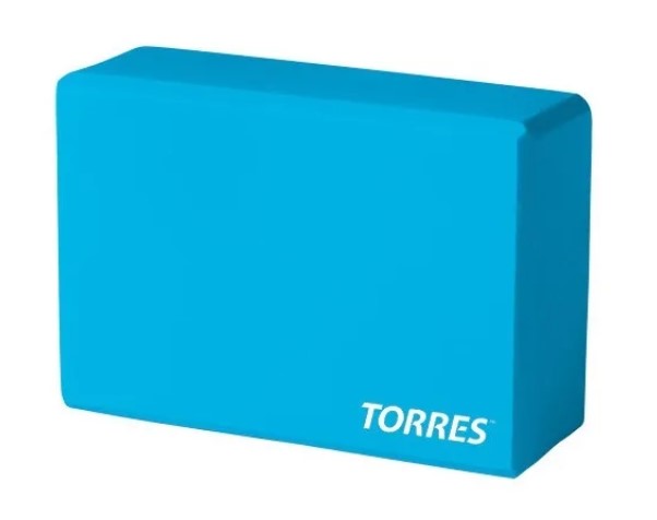 фото Блок для йоги torres yl8005 23x15x8 см, blue