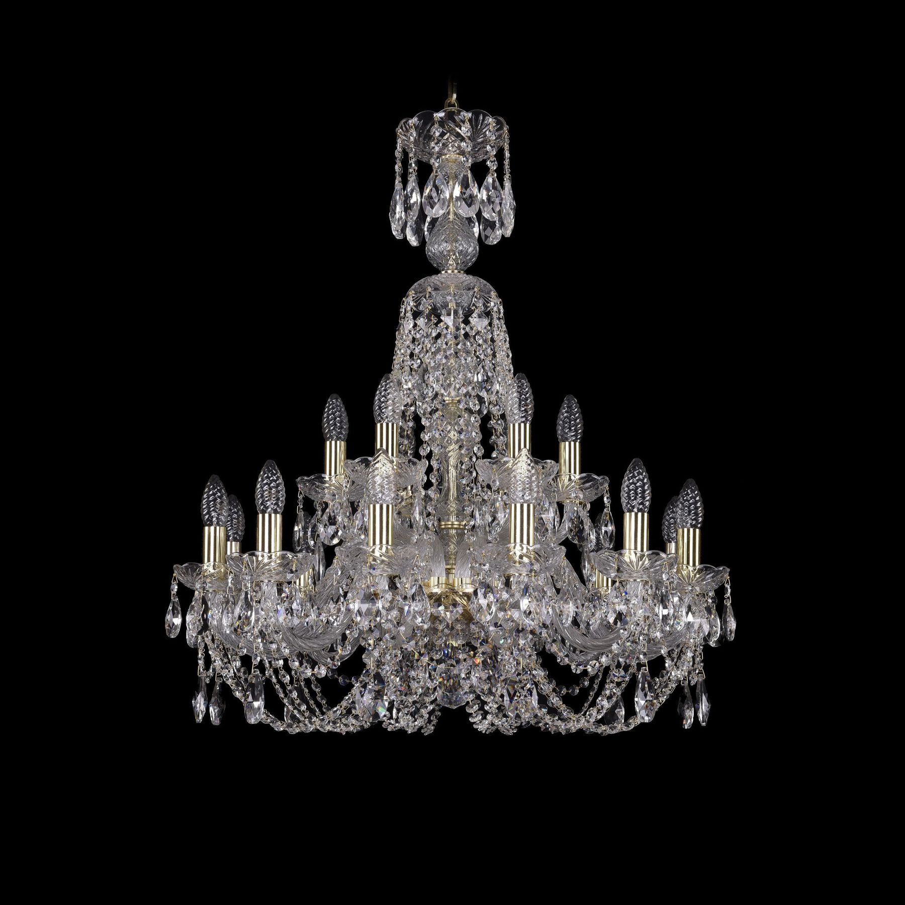 фото Хрустальная люстра 1406/12+6/240/xl-78 g bohemia ivele crystal