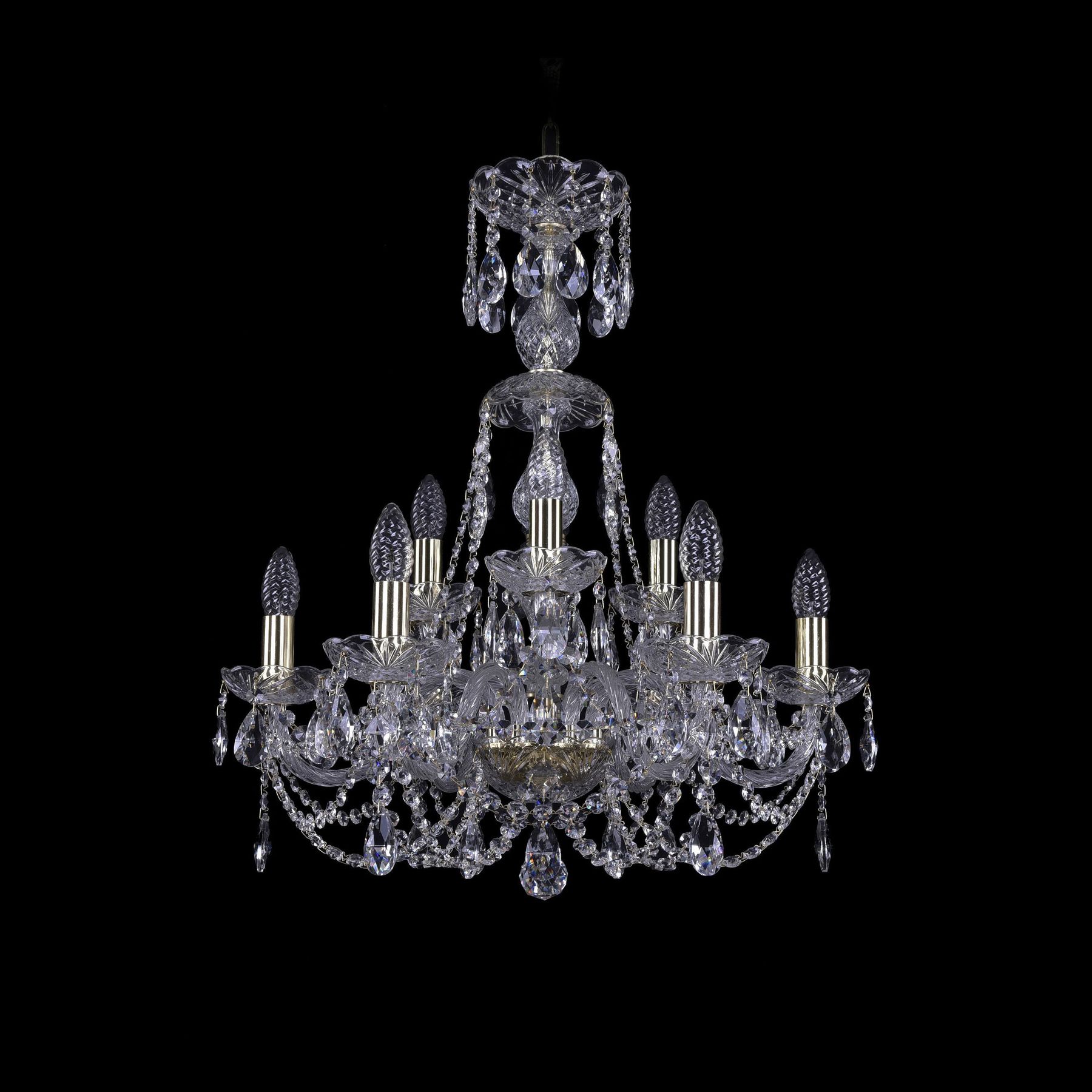 фото Хрустальная люстра 1406/6+3/195/xl-64 g bohemia ivele crystal