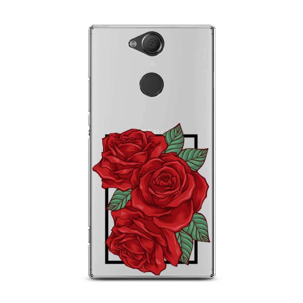 

Чехол для Sony Xperia XA2 Plus "Три алые розы", Красный, 53550-2