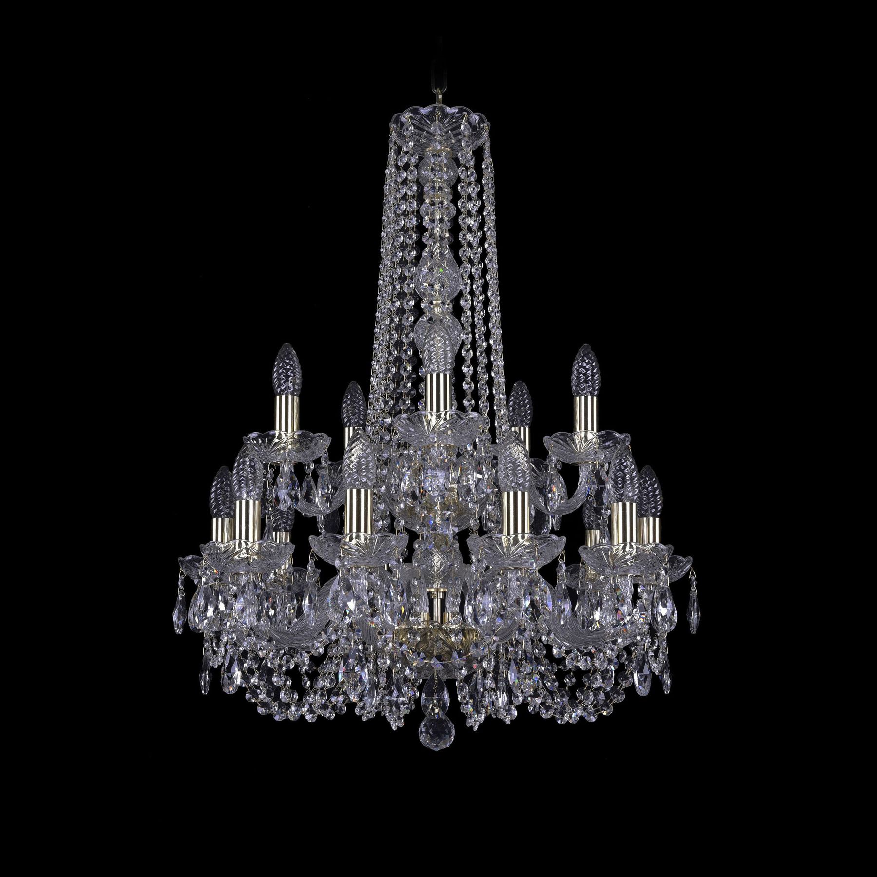 фото Хрустальная люстра 1406/10+5/195/h-75/2d g bohemia ivele crystal