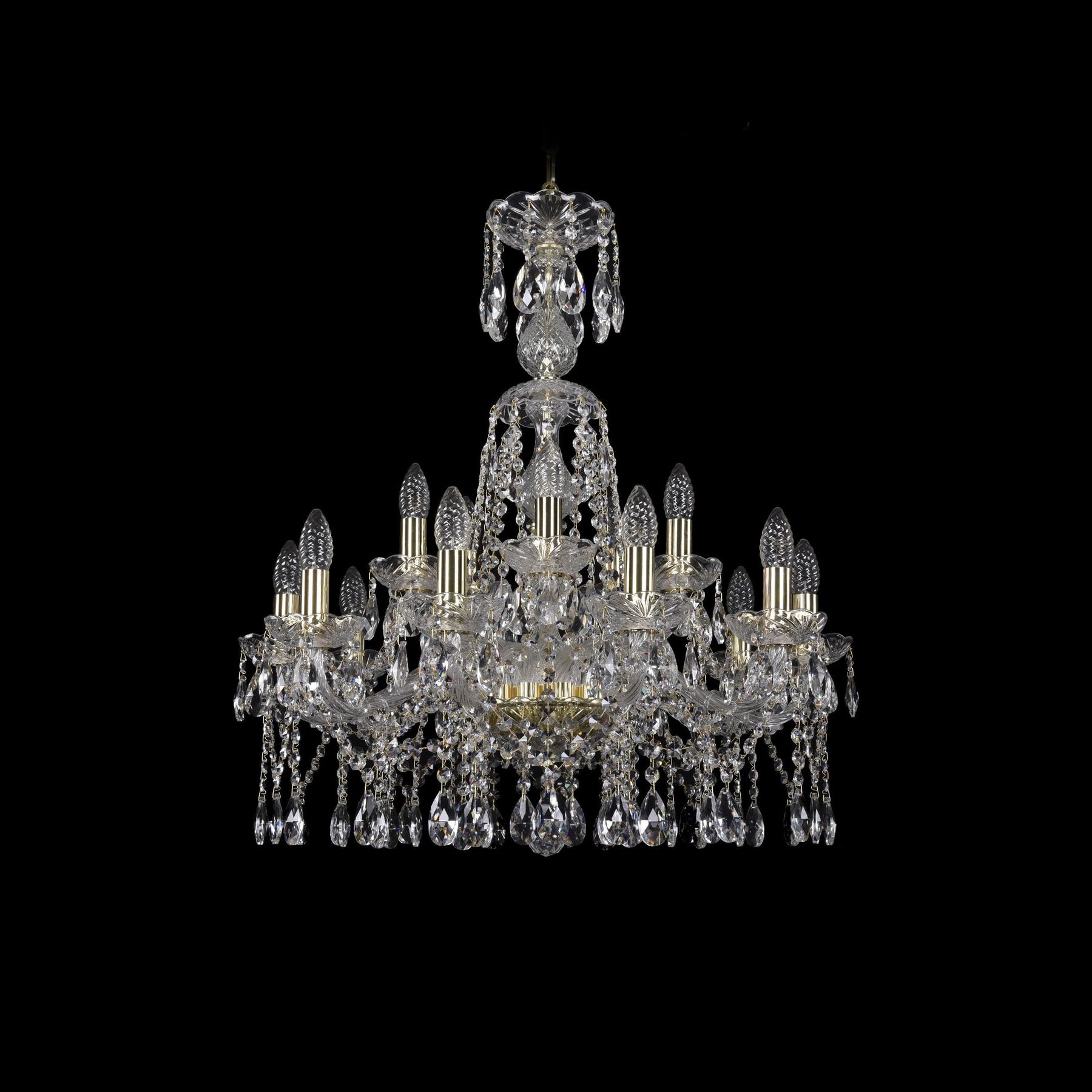 фото Хрустальная люстра 1413/10+5/220/xl-74 g bohemia ivele crystal