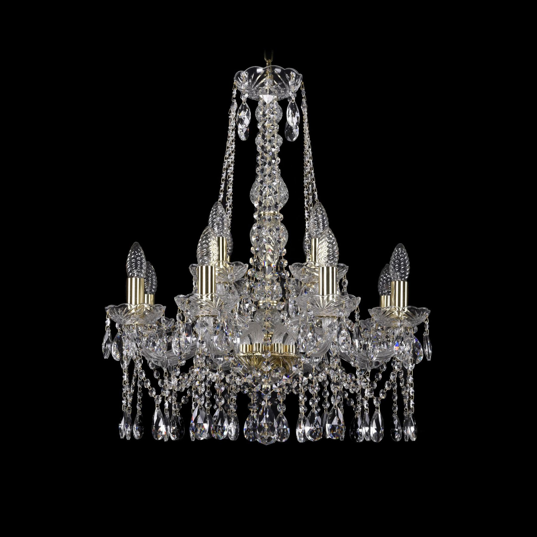 фото Хрустальная люстра 1413/8+4/200/h-66 g bohemia ivele crystal