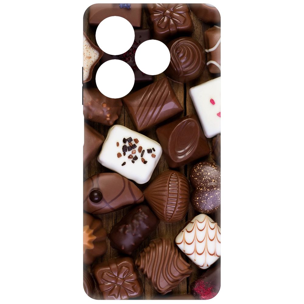 

Чехол-накладка Krutoff Soft Case Конфеты для INFINIX Smart 8 Pro черный