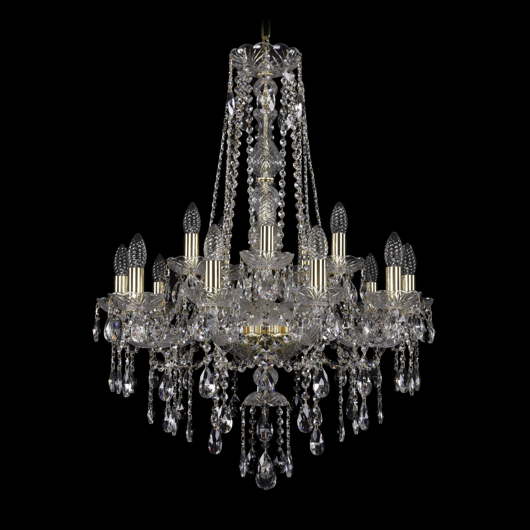 

Хрустальная люстра 1415/10+5/220/h-86 G Bohemia Ivele Crystal, 1415/10+5/220/h-86 G