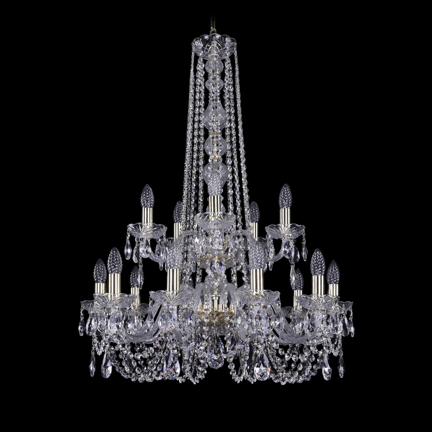 

Хрустальная люстра 1402/10+5/240/h-90/2d G Bohemia Ivele Crystal, 1402/10+5/240/h-90/2d G