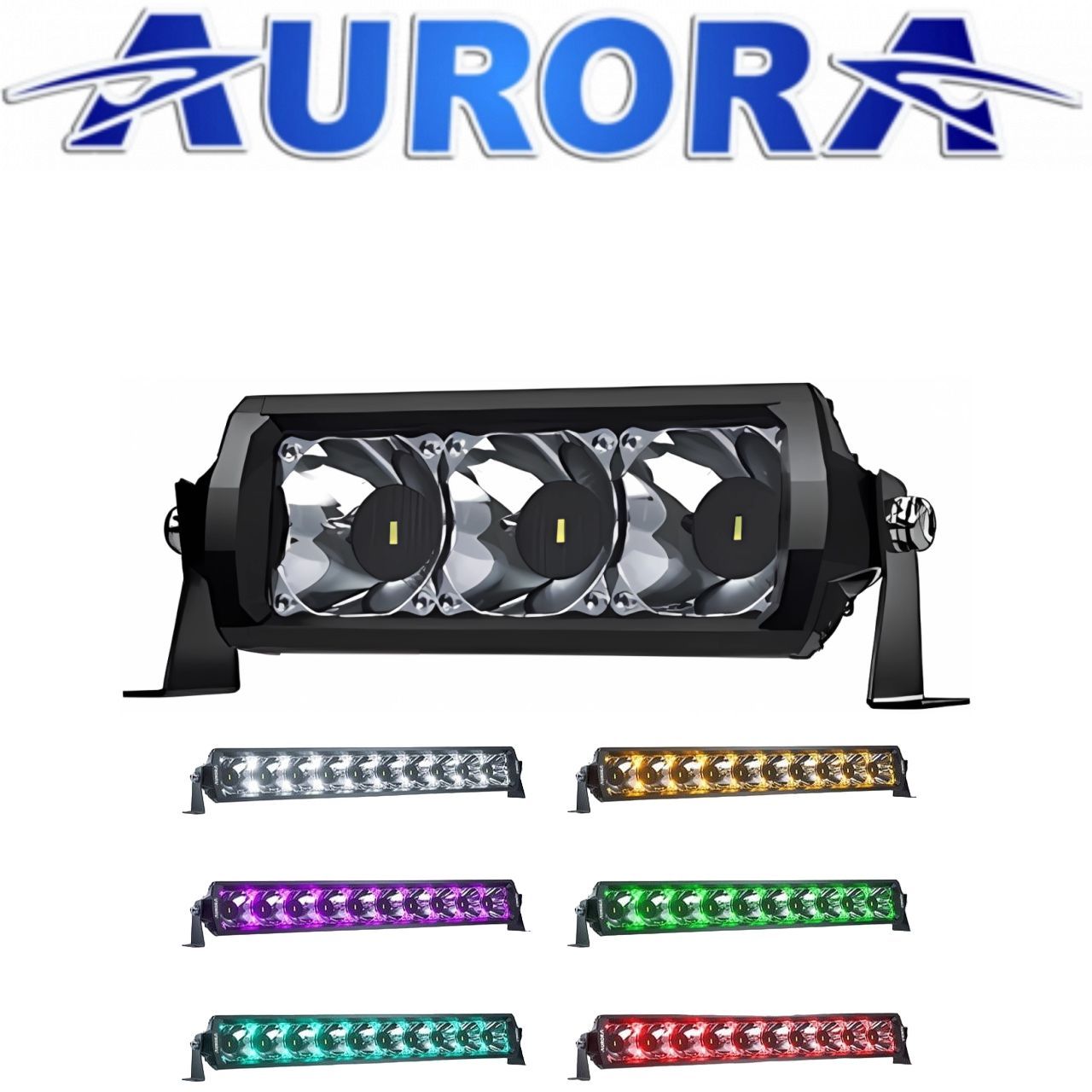 Светодиодная балка Aurora 9 диодов 45 Ватт ALO-D6T-6-P23Q Дальний свет + RGB подсветка , д