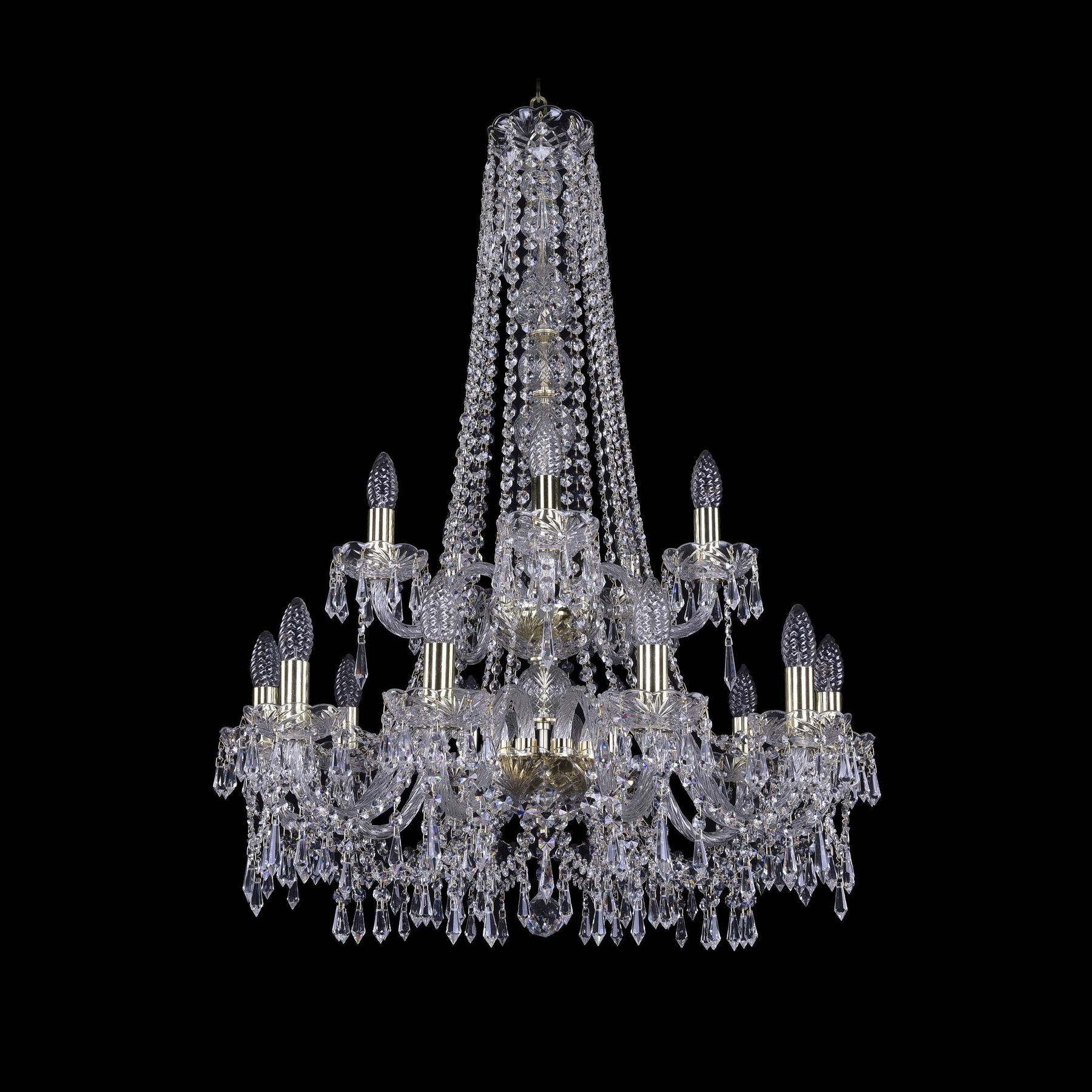 фото Хрустальная люстра 1403/10+5/240/h-92/2d g bohemia ivele crystal