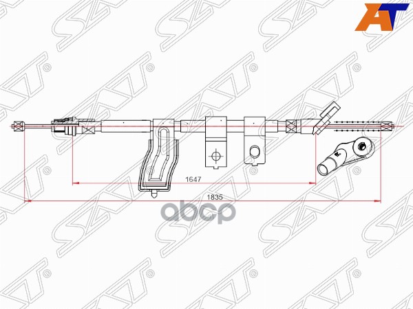 

Трос ручного тормоза NISSAN QASHQAI+2 RH 07-13 1шт