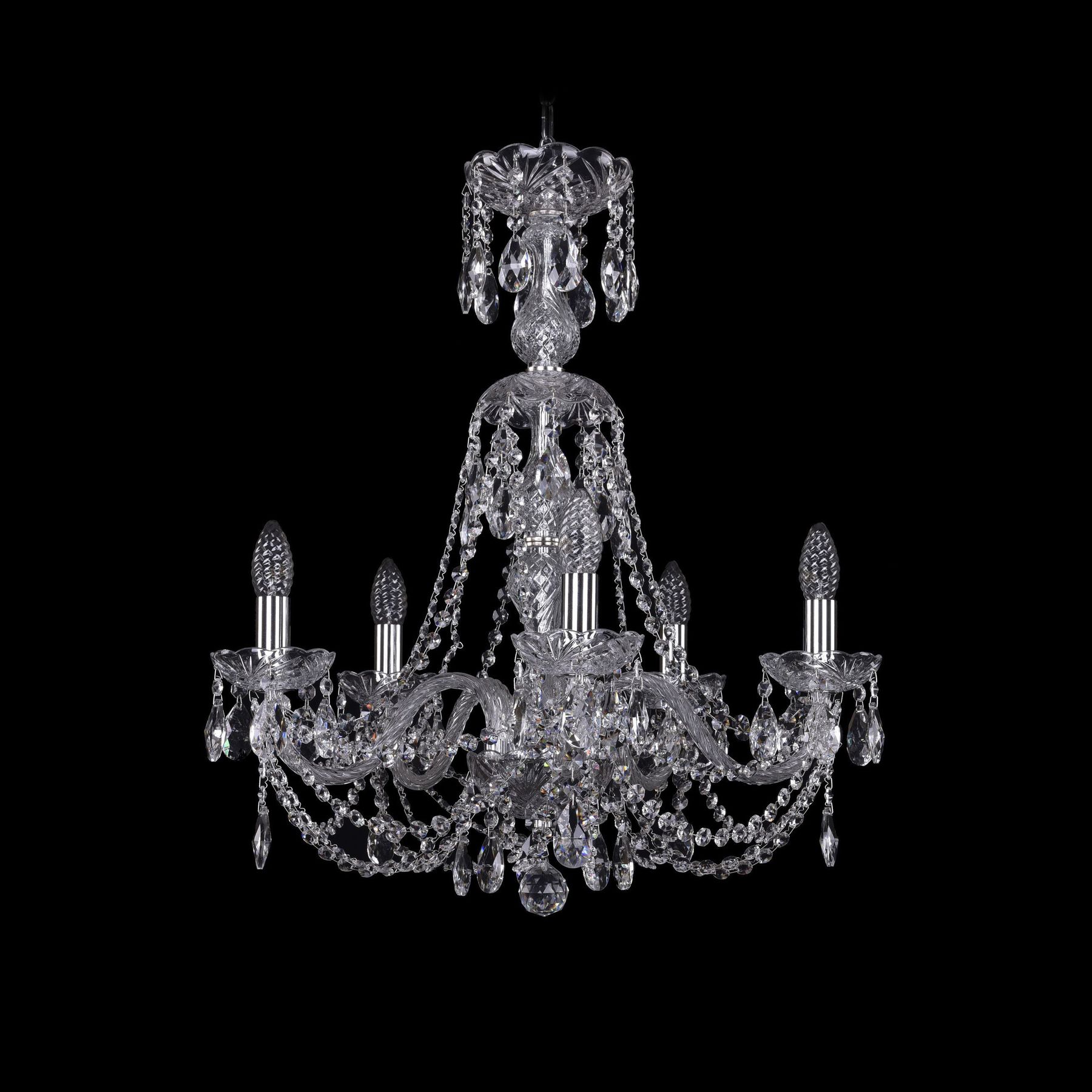 фото Хрустальная люстра 1406/5/195/xl-64 ni bohemia ivele crystal