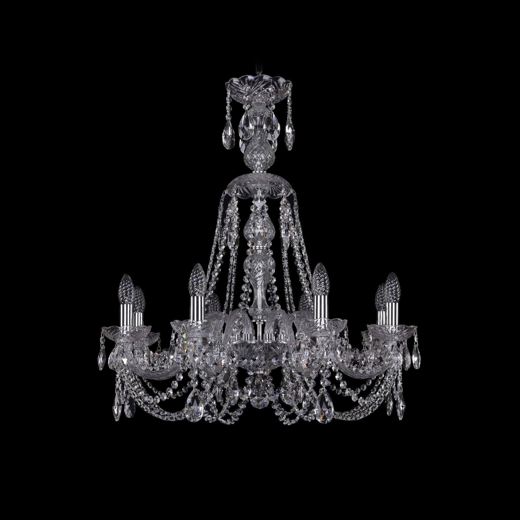 фото Хрустальная люстра 1406/8/240/xl-74 ni bohemia ivele crystal