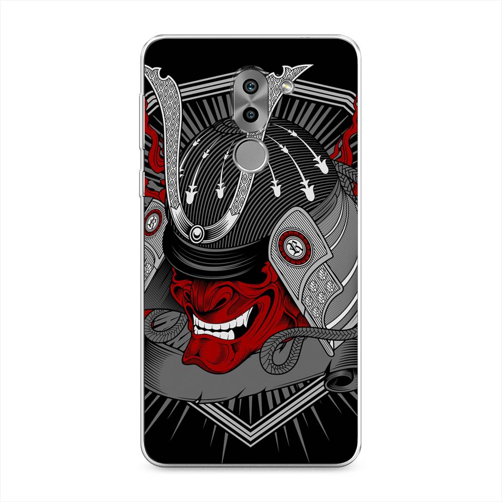 

Чехол на Honor 6X "Красная маска самурая", Белый;красный;черный, 60750-4