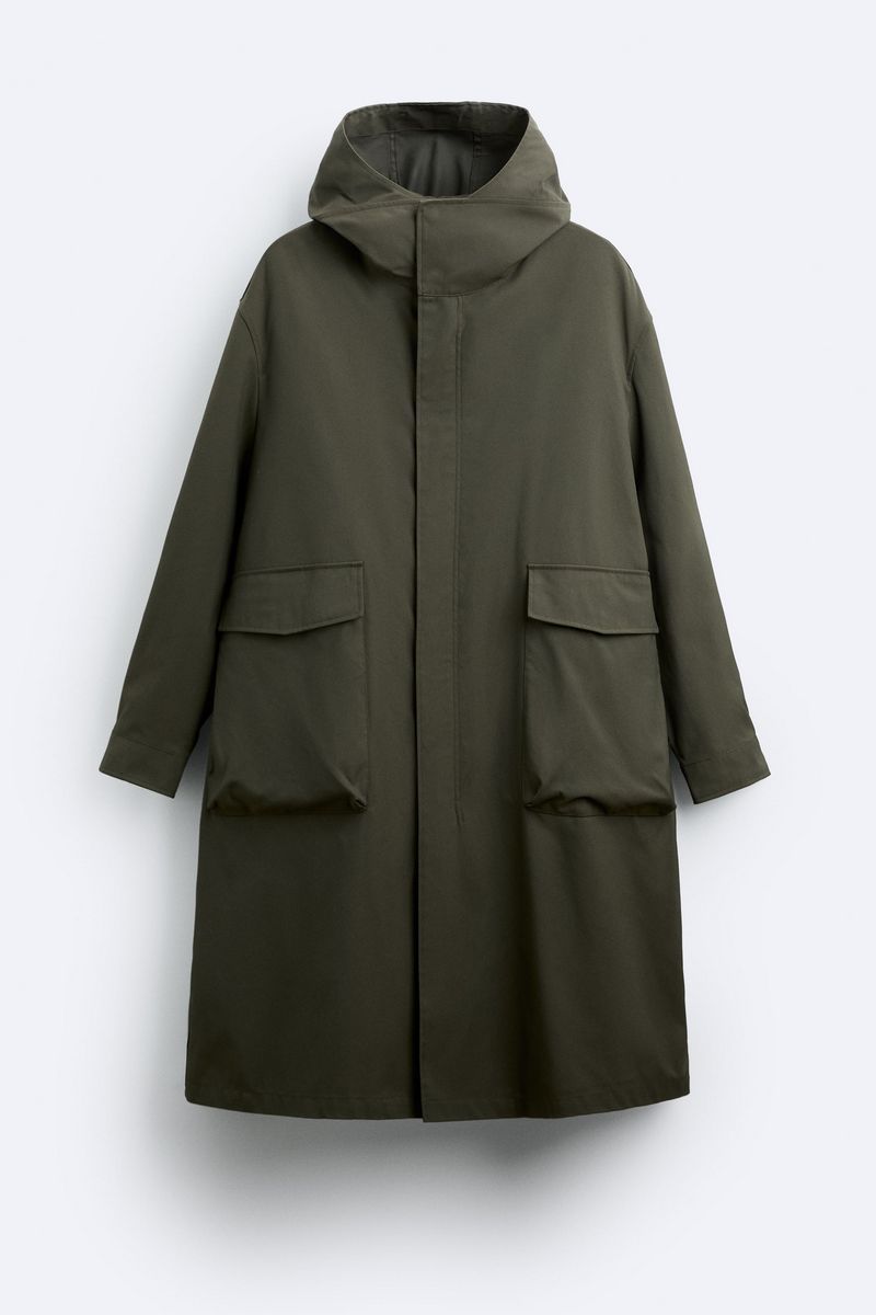 

Плащ мужской ZARA 03918411 зеленый L-XL, 03918411