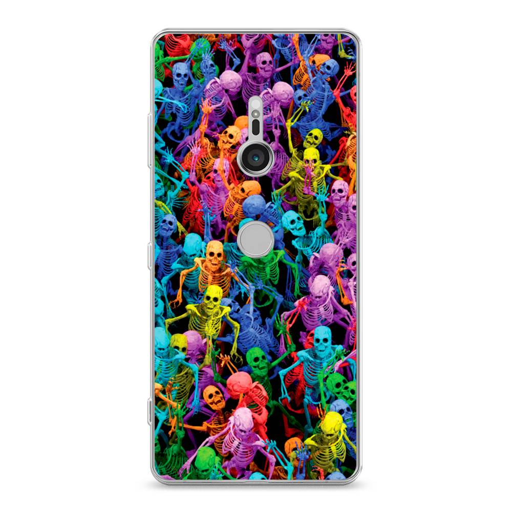 

Чехол на Sony Xperia XZ3 "Вечеринка скелетов", Фиолетовый;желтый;оранжевый, 53650-6