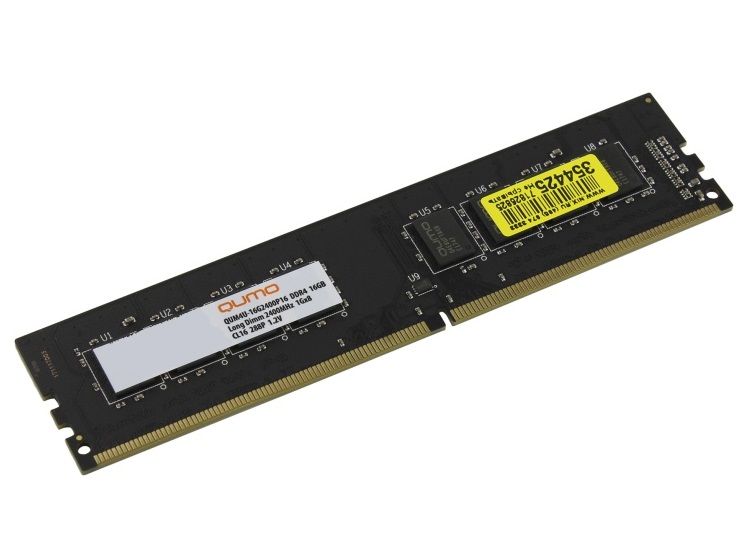 

Оперативная память QUMO (QUM4U-16G2400P16 DDR4) DDR4 1x16Gb 2400MHz