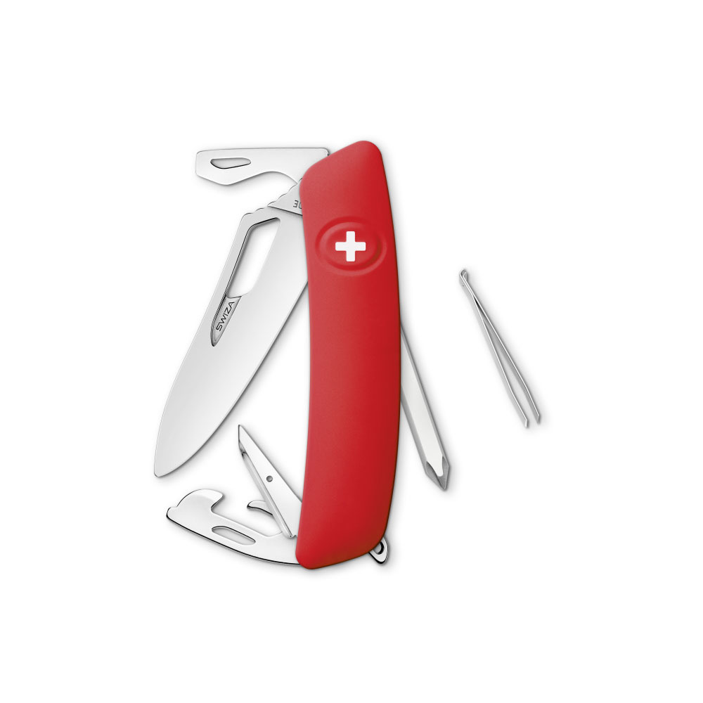 фото Швейцарский нож swiza sh04 r standard, 95 мм, 12 функций, красный (ksh.0040.1000)