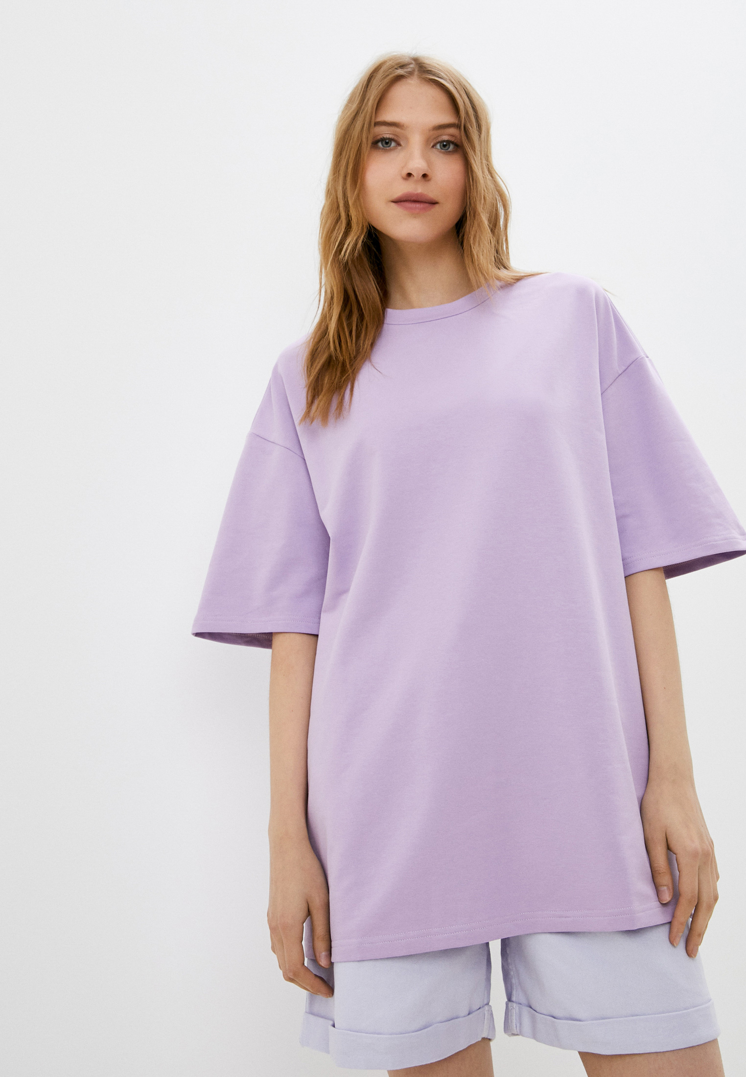 Футболка женская ZAVI oversize фиолетовая 46-48 RU 1990₽