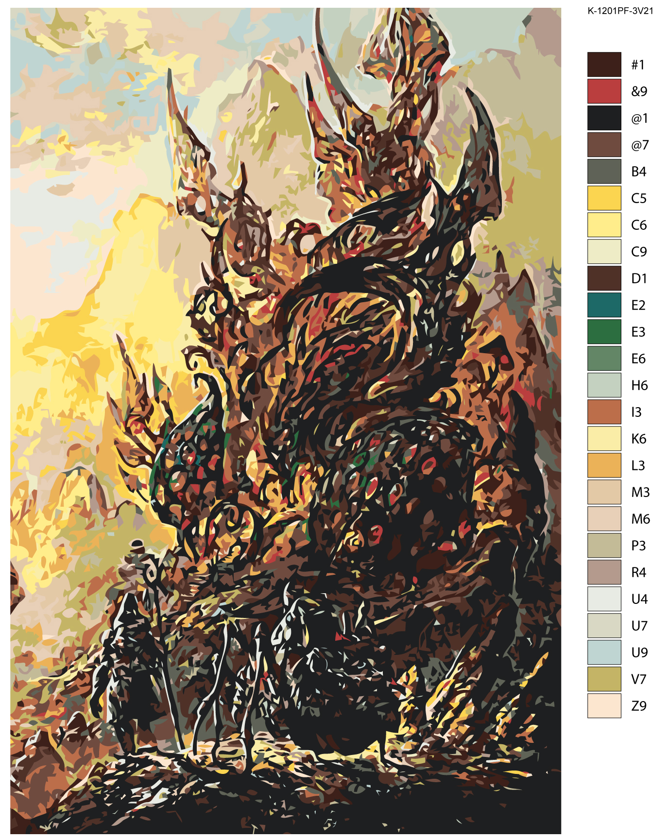 

Картина по номерам 40x60 Живопись по номерам, R0L1-K-1201PF-3V21, R0L1-K-1201PF-3V21 фентези