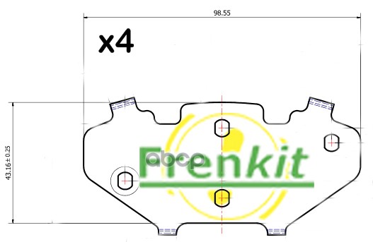 

Пластины Противоскрипные Тормозных Колодок (4шт.) Frenkit 940257 Frenkit арт. 940257