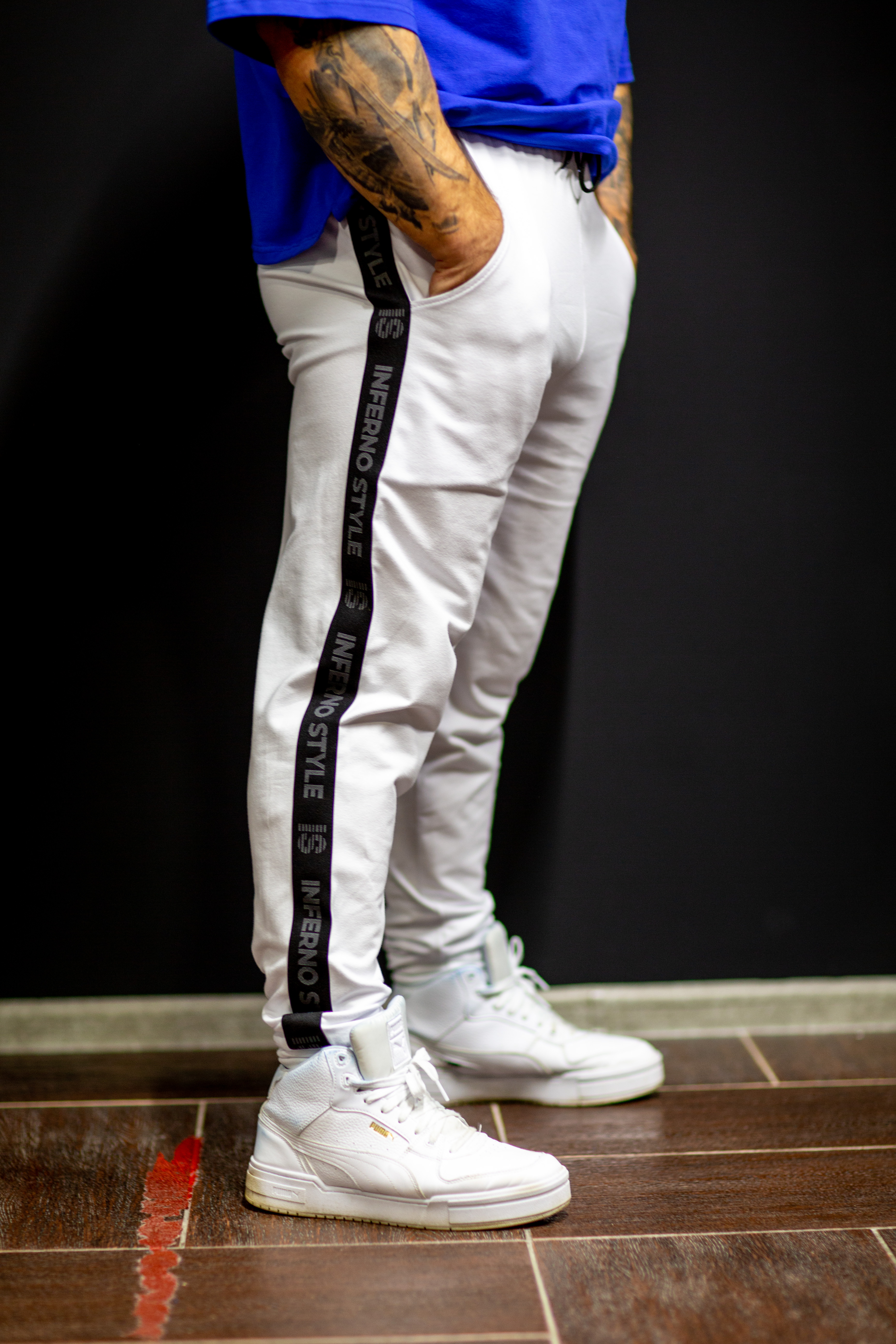 Спортивные брюки мужские INFERNO style Б-005-000 белые XL