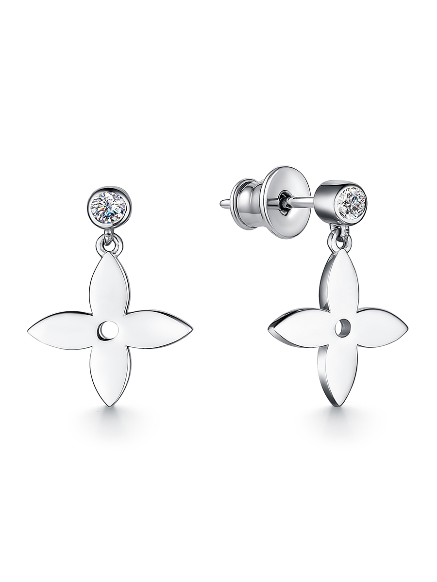 

Серьги пусеты из серебра с фианитом UVILERS ZS98347, ZS98347