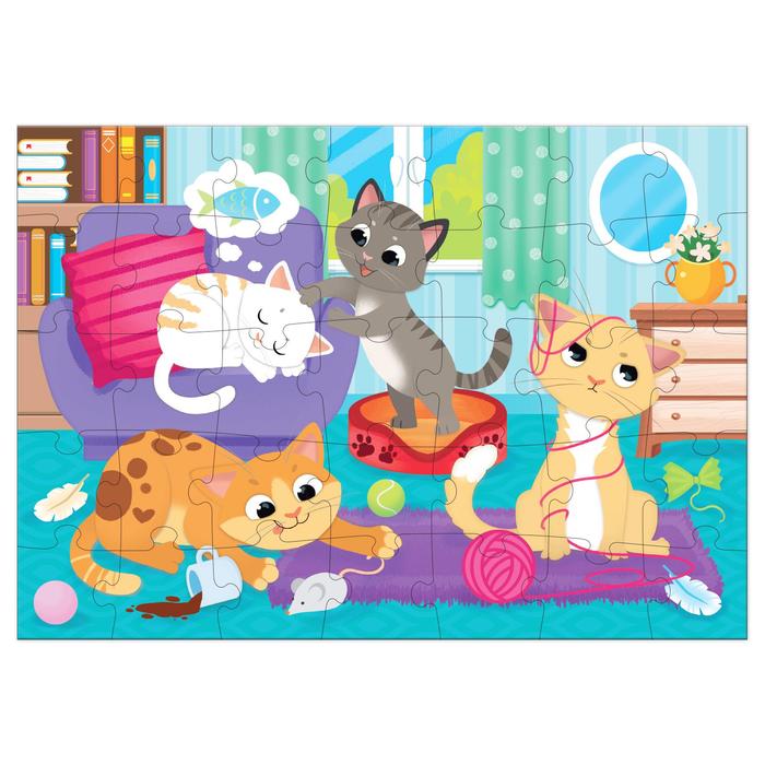 

Пазл Puzzle Time Милые котики 35эл 6880926, 6880926-1