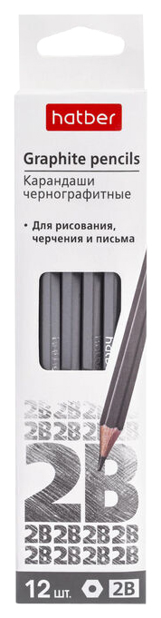 Карандаш чернографитный Hatber Perfect 74190 2В