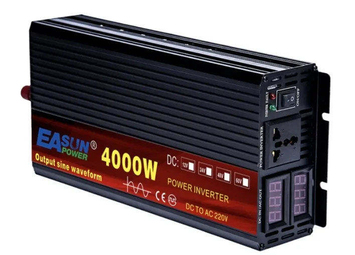 

Автомобильный инвертор 4000 Вт 12В-220В Easun Чистая синусоида