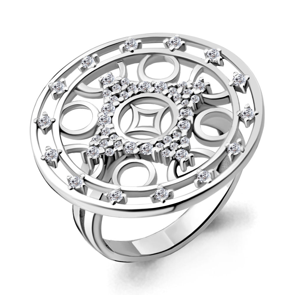 

Кольцо из серебра с фианитом р. 17 Aquamarine 68792А_925_р, 68792А_925_р