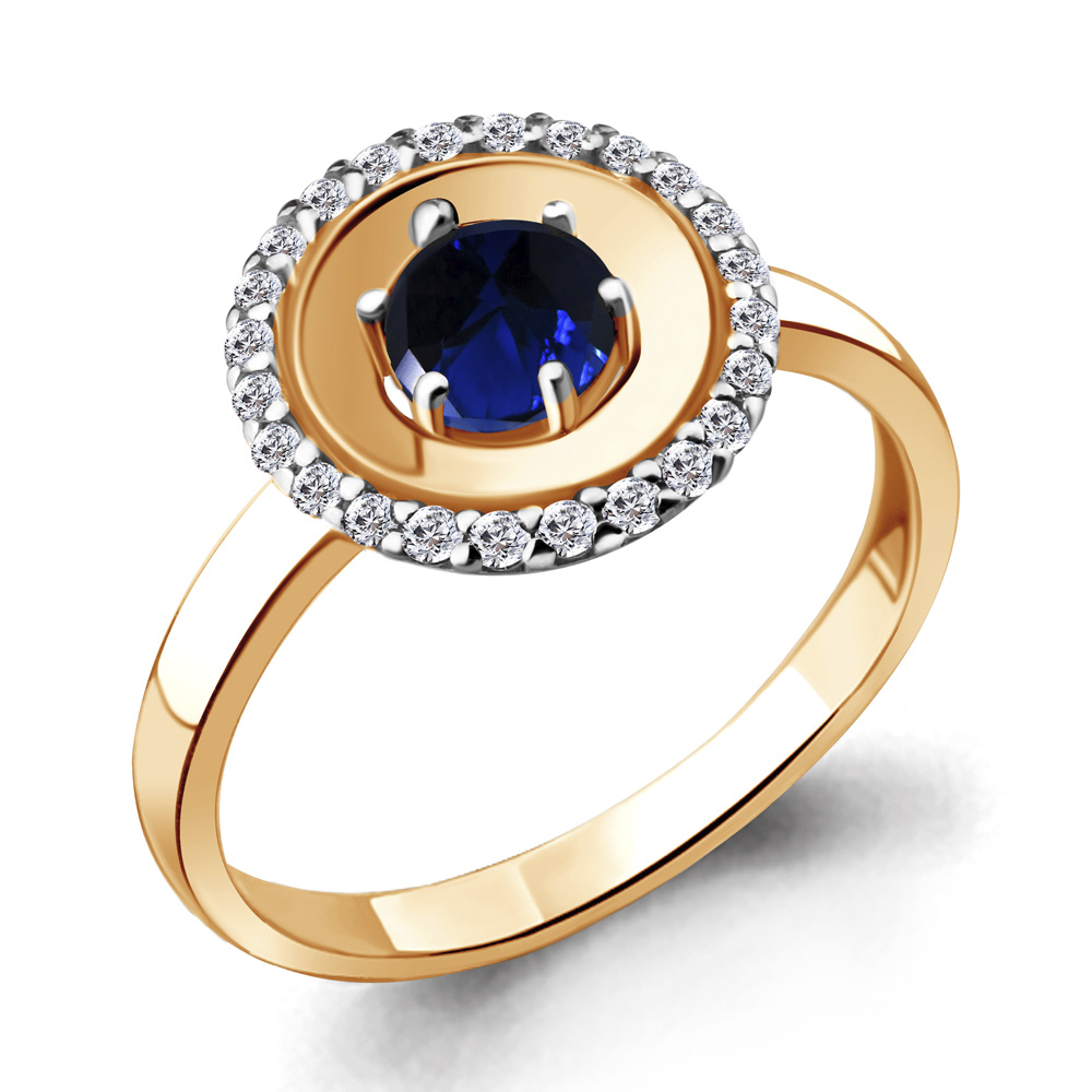 

Кольцо из серебра с сапфиром р. , Aquamarine 68808АБ_925_з, 68808АБ_925_з