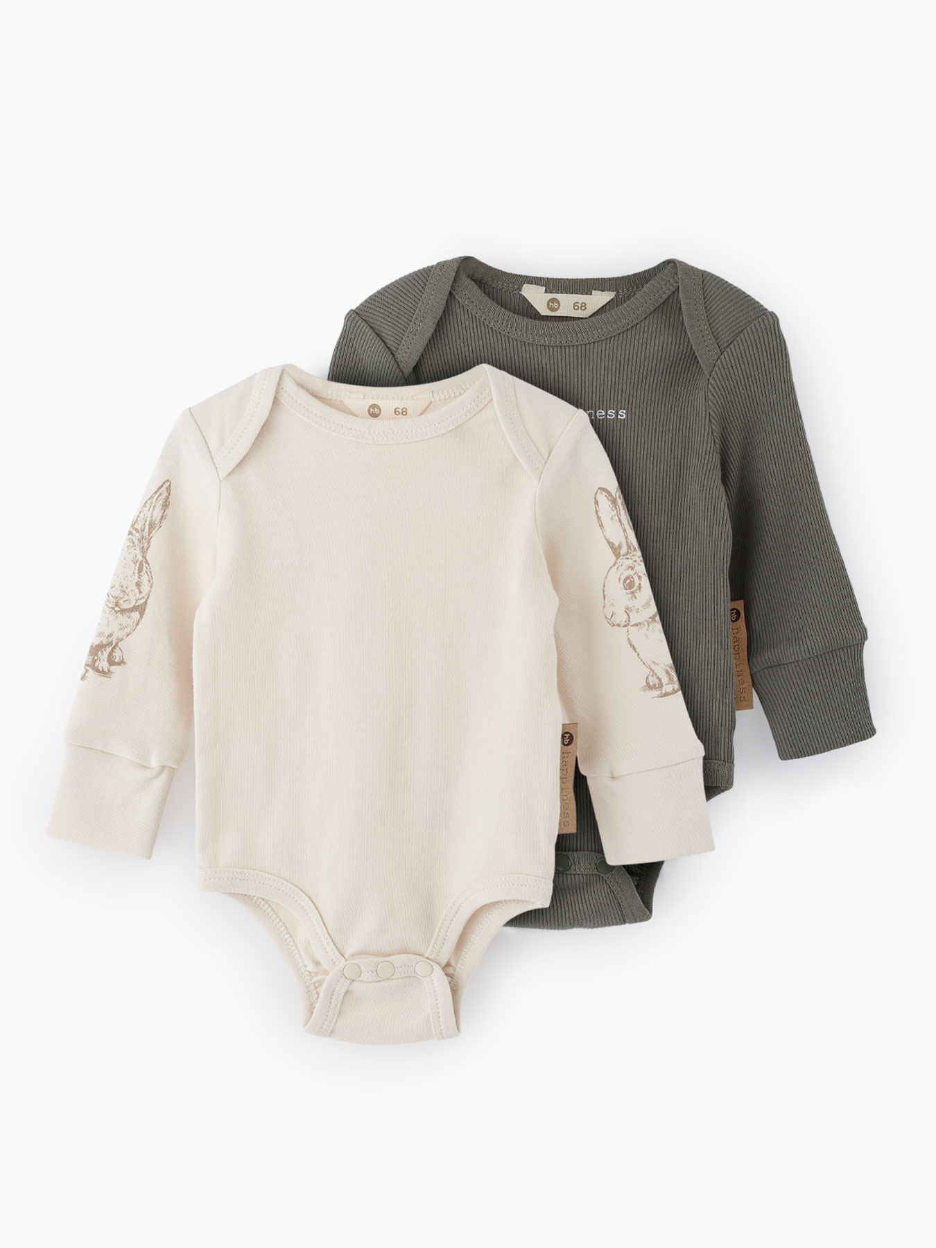 

Боди детское Happy Baby 90096 dark green/milky р.80, 90096
