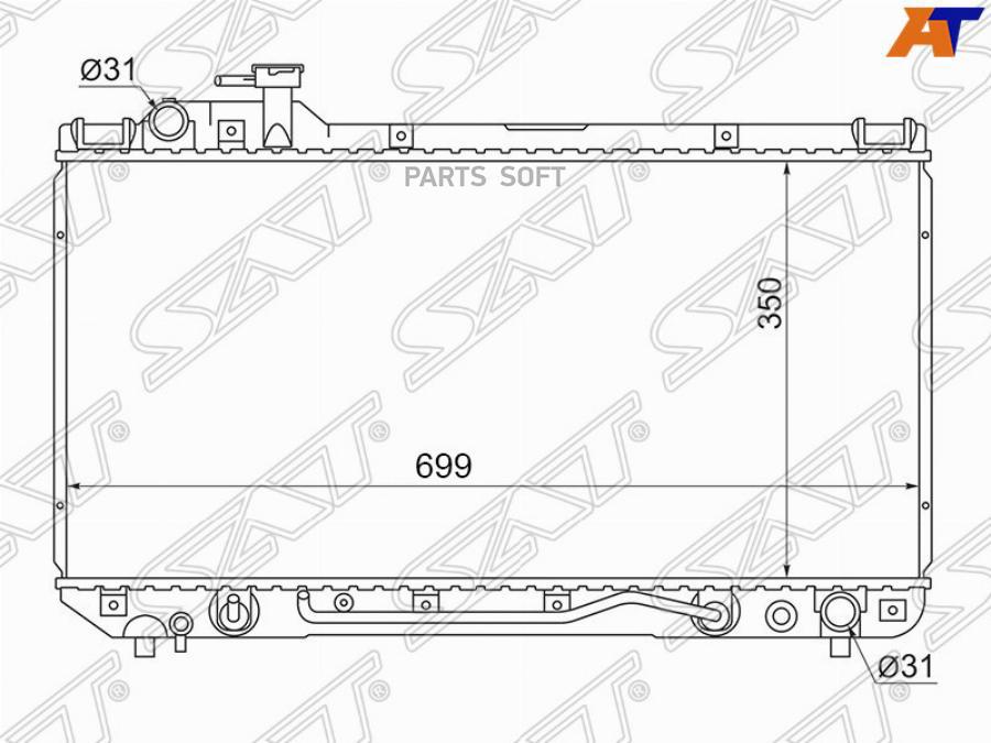 SAT Радиатор TOYOTA RAV4 94-98