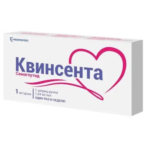 

Квинсента раствор для подкожного введения 1 мг/доза 3мл в комплекте с иглами-4 шт