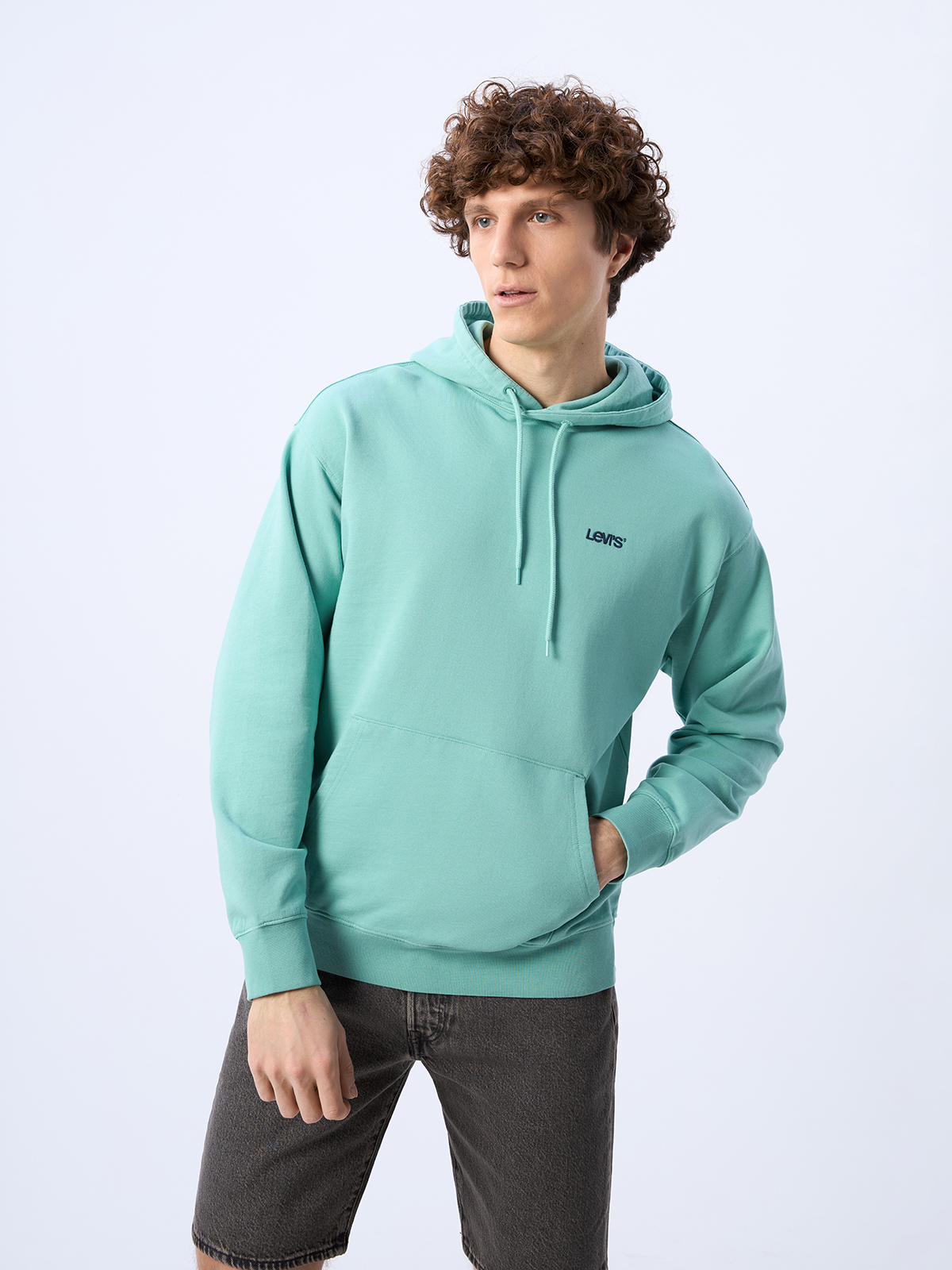 

Худи мужское Levi's A263500350 голубое S, Голубой, A263500350