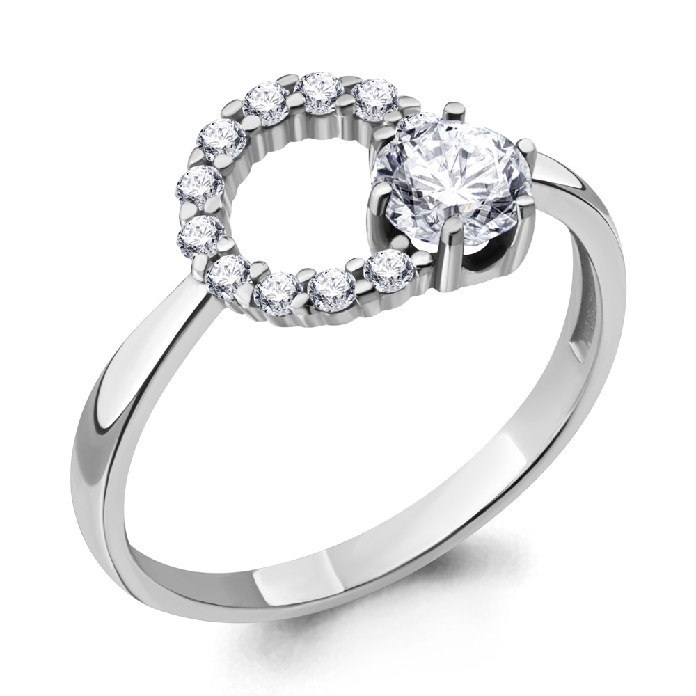 

Кольцо из серебра с фианитом р. 17,5 Aquamarine 68810А_925_р, 68810А_925_р