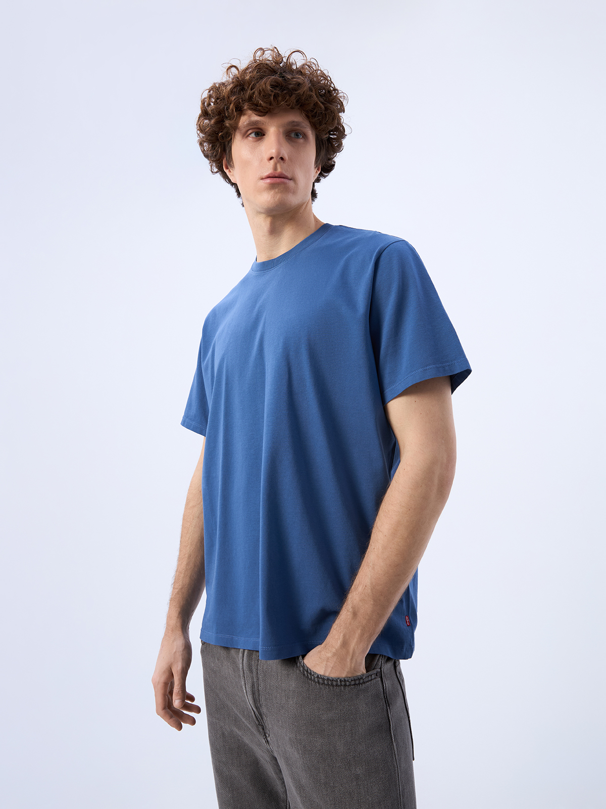 

Футболка мужская Levi's A332800200 синяя XL, Синий, A332800200