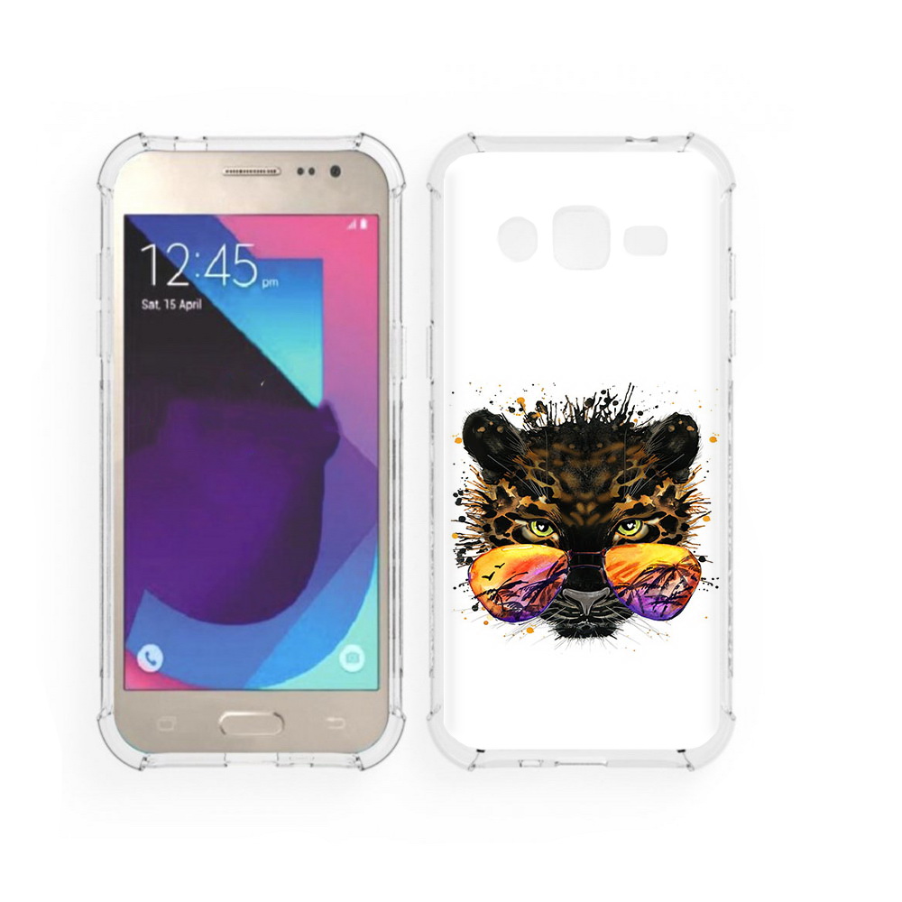 

Чехол MyPads Tocco для Samsung Galaxy J2 тропический леопард (PT226924.572.649), Прозрачный, Tocco